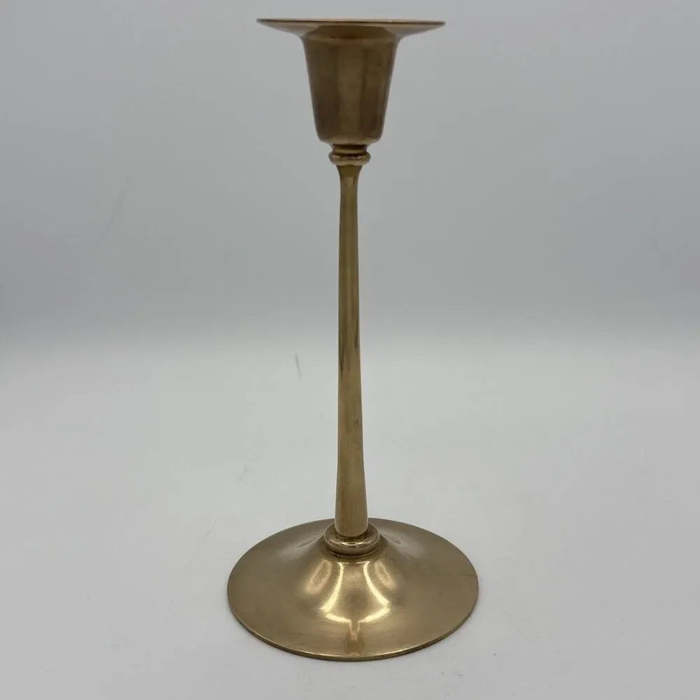 Vintage Brass Tall Stem Candlestick Holder Taper Candle 7